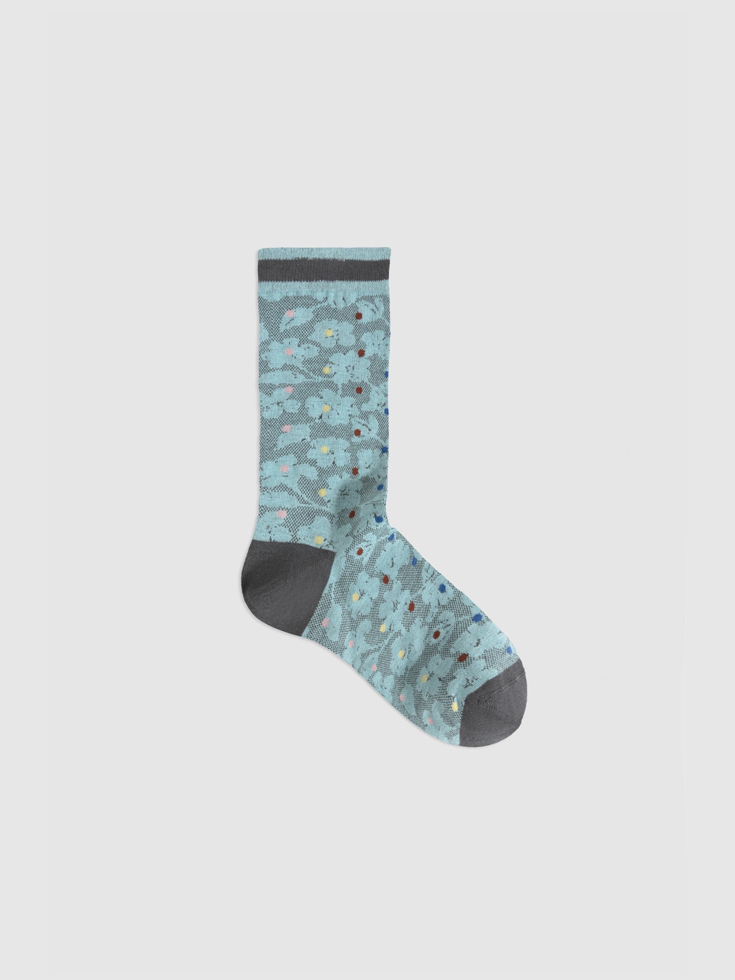 Contrast Dot Mesh Crew Socks