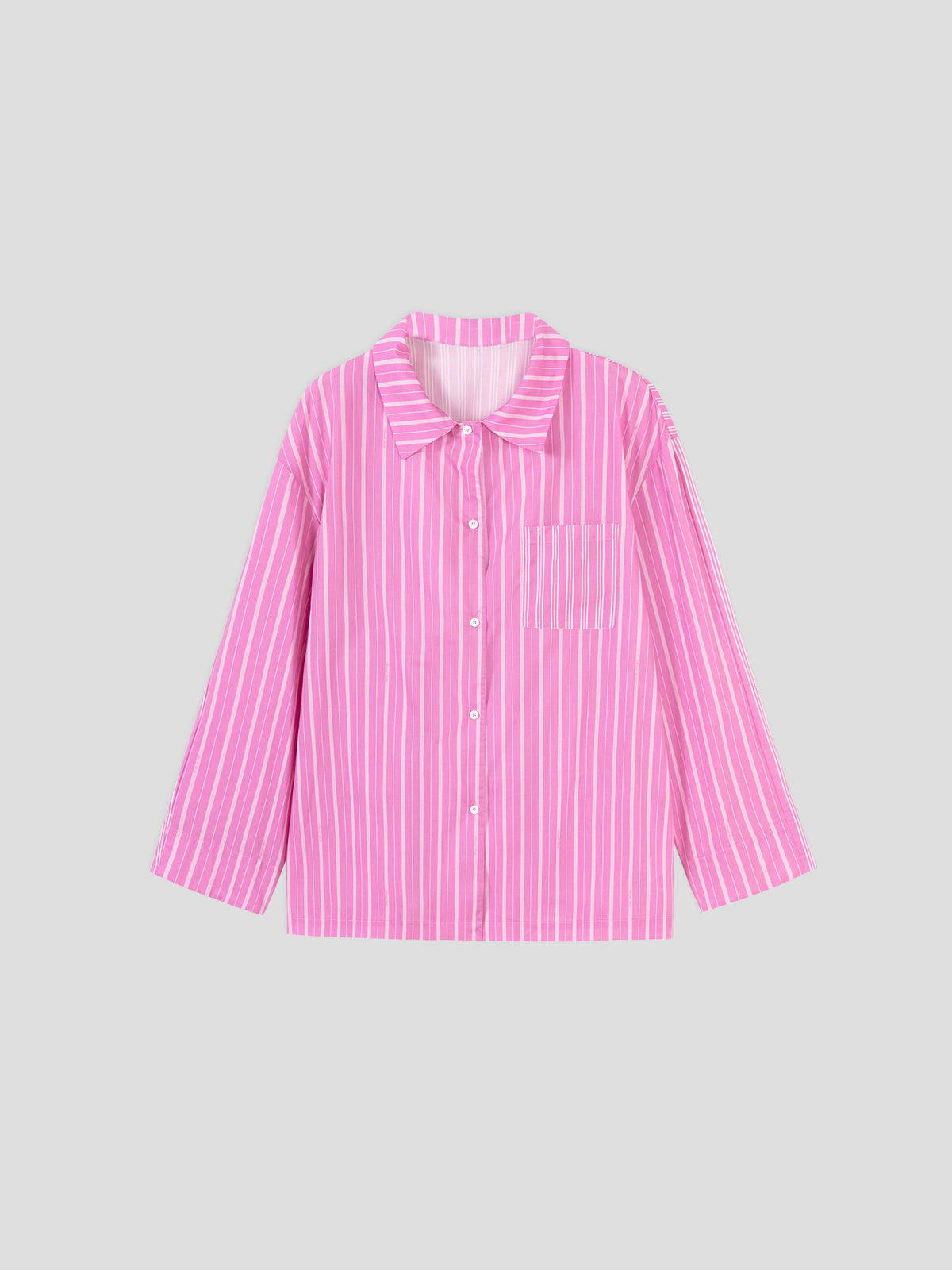 Patterned Striped Long-Sleeve Loungewear
