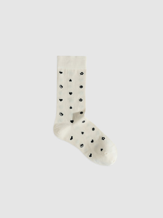 Smiley Dot Crew Socks