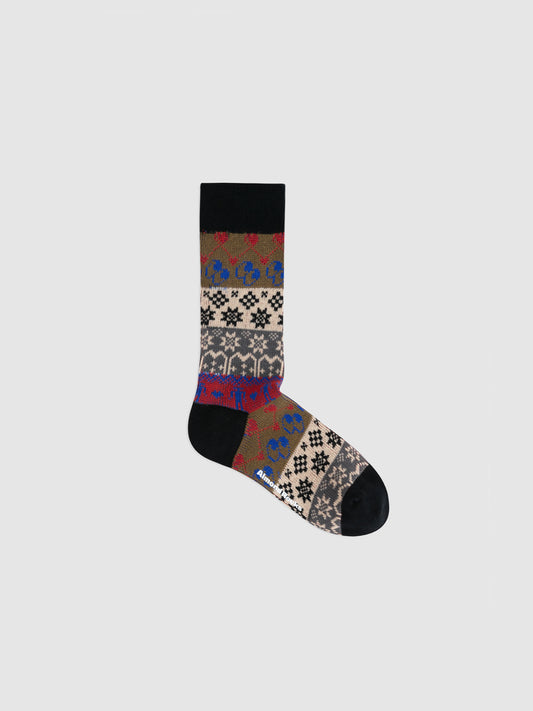 Tribal Motif Crew Sock