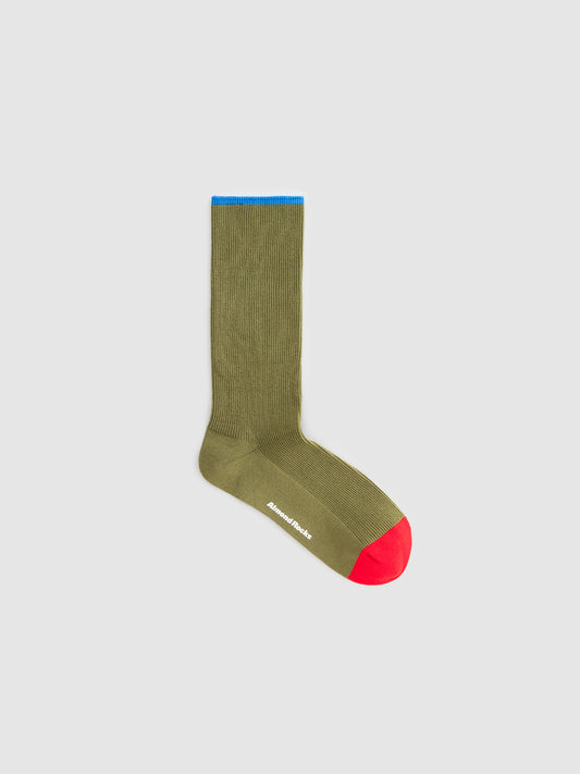 Contrast Trim Crew Sock