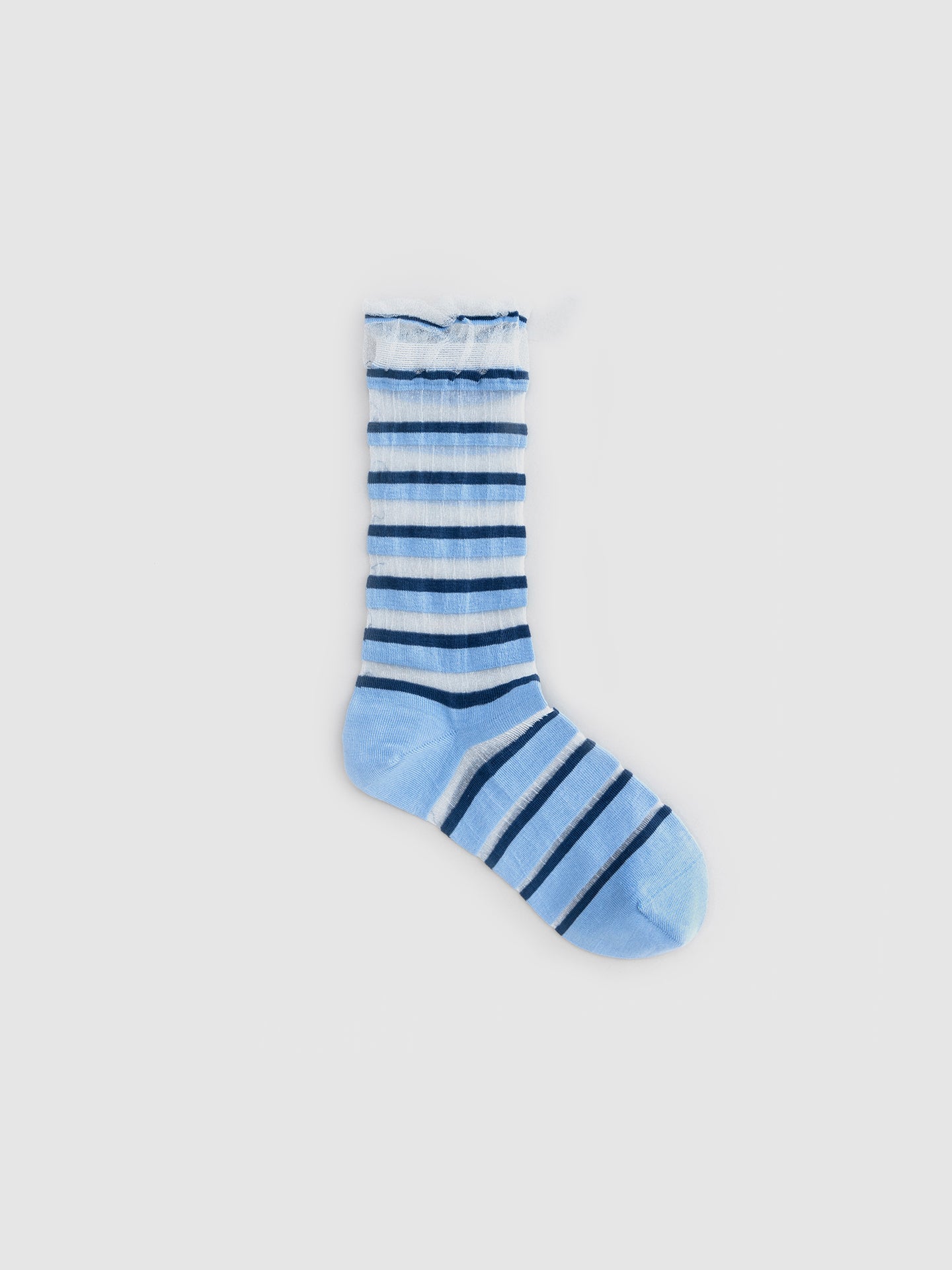 Gradient Trim Glass Silk Sock