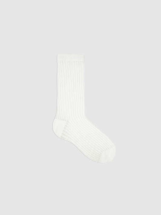 Textured Fine Stripe Crew Sock