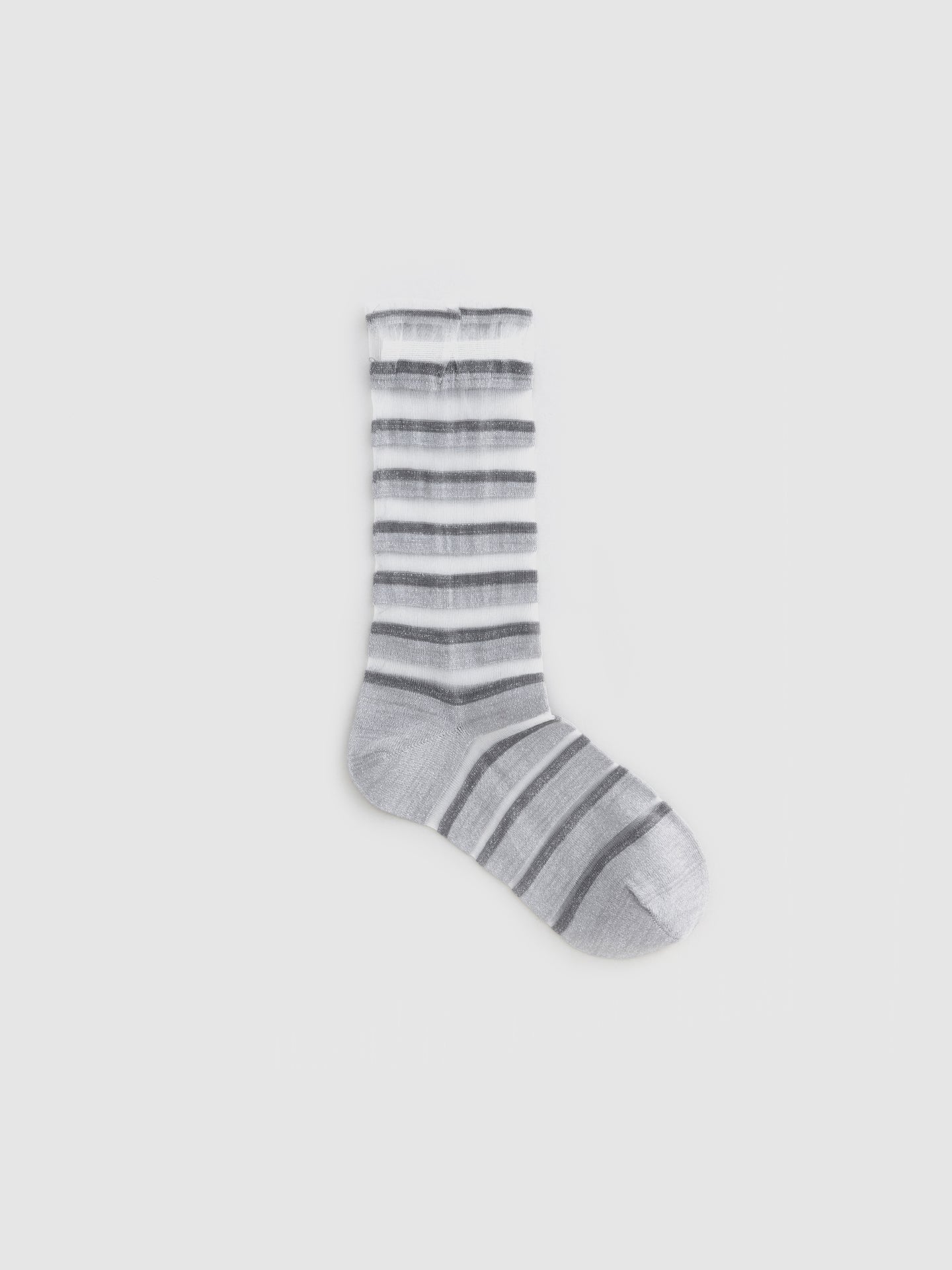 Gradient Trim Glass Silk Sock