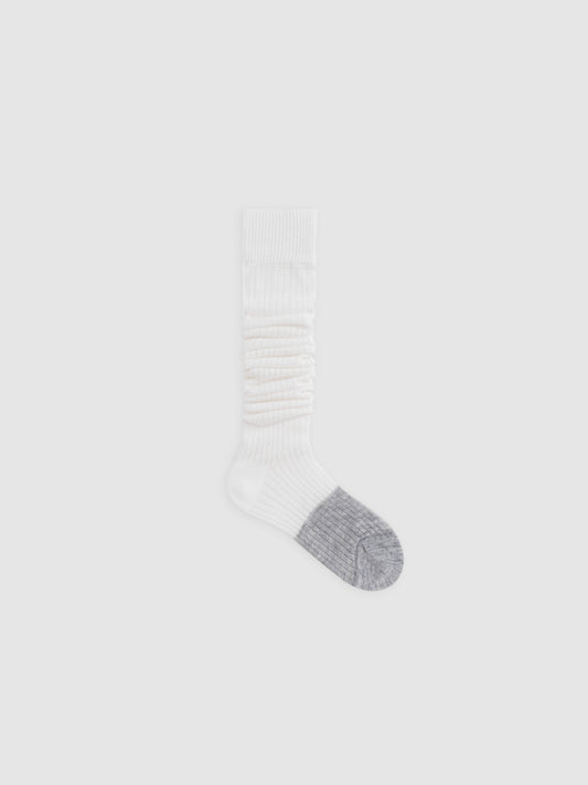 Contrast Toe Tip Calf Sock