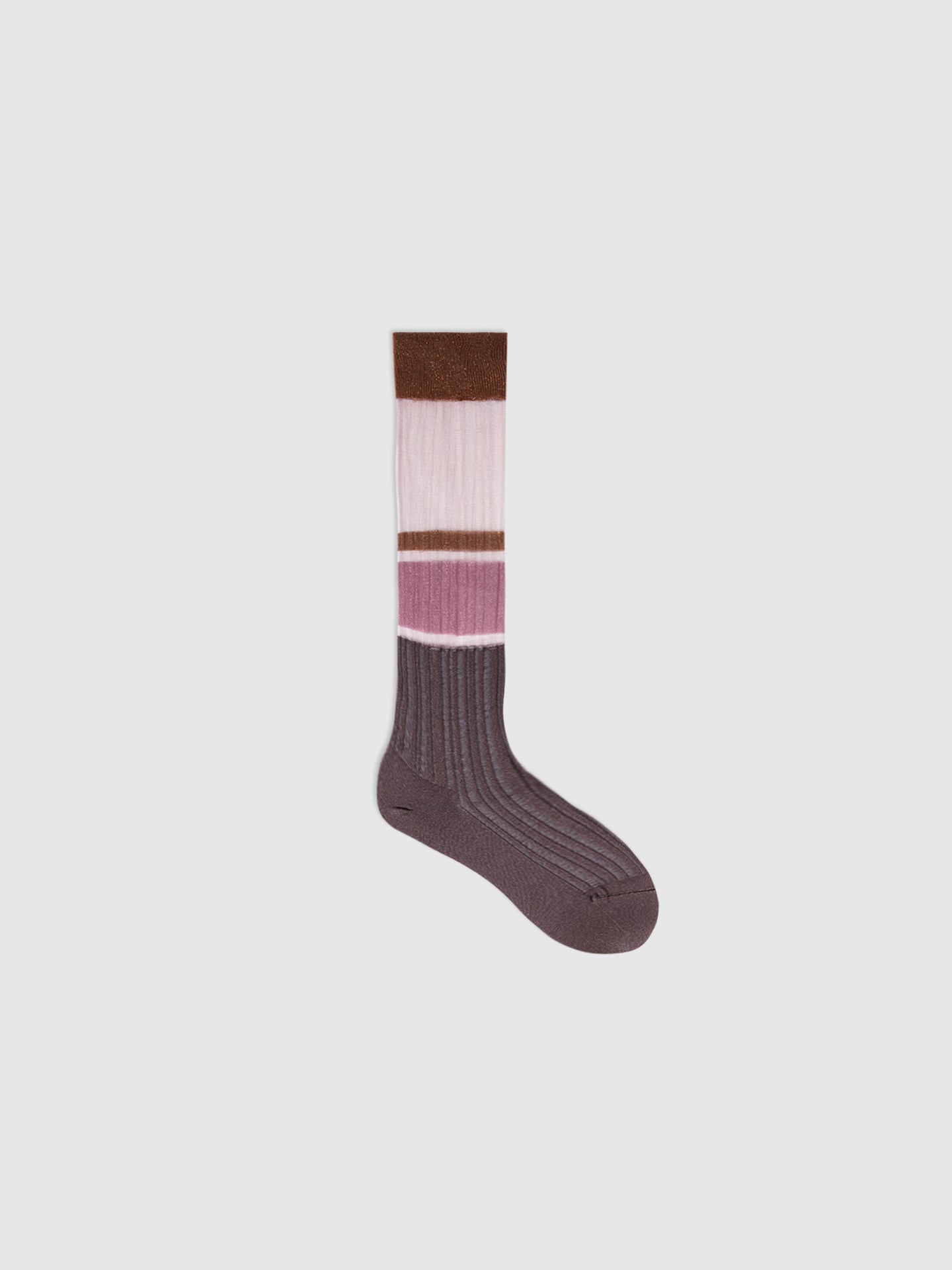 Patchwork Translucent Calf Sock