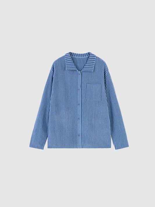 Contrast-Striped Half-Velvet Loungewear
