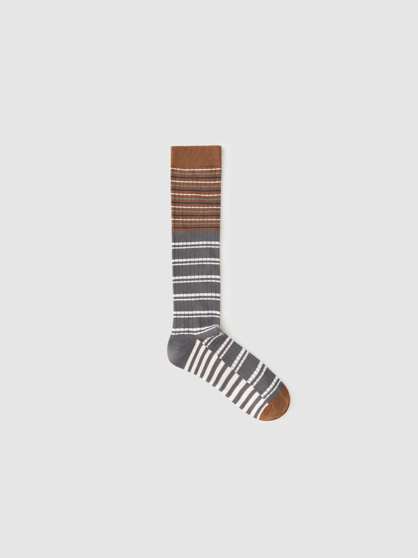 Contrast Stripe Calf Sock