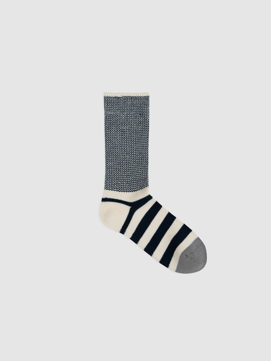 Contrast Stripe Crew Sock