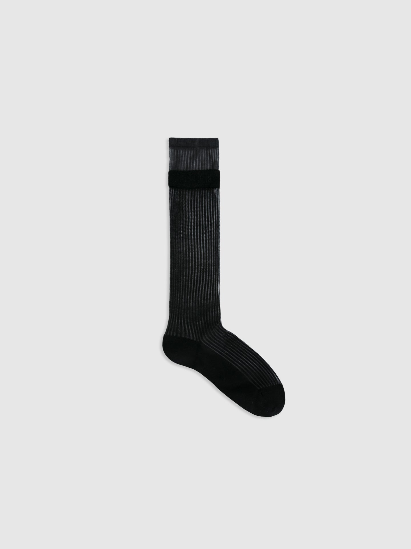 Layered Contrast Calf Socks
