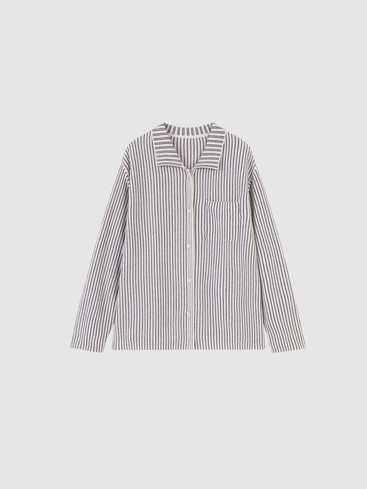 Contrast-Striped Half-Velvet Loungewear