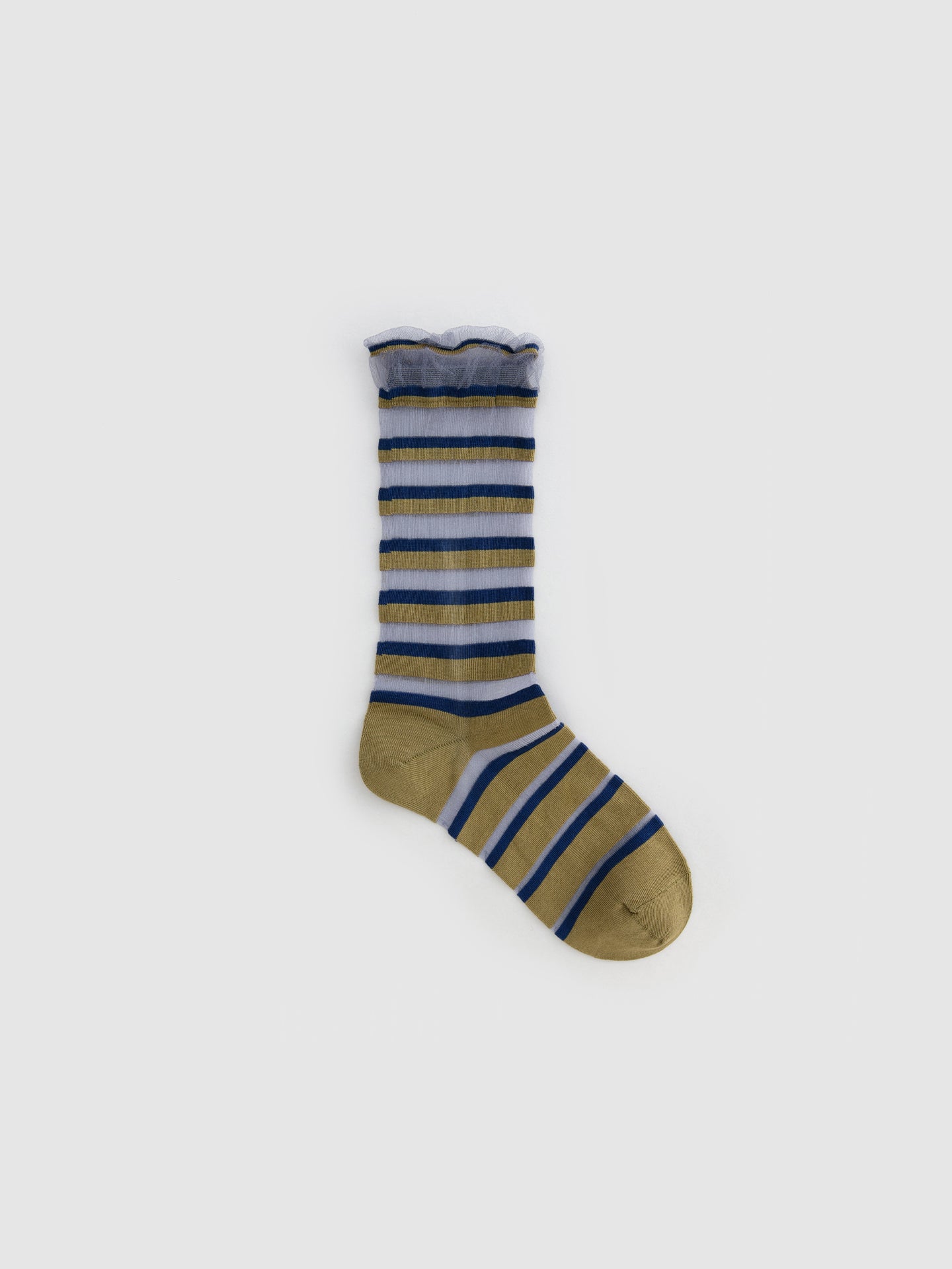 Gradient Trim Glass Silk Sock