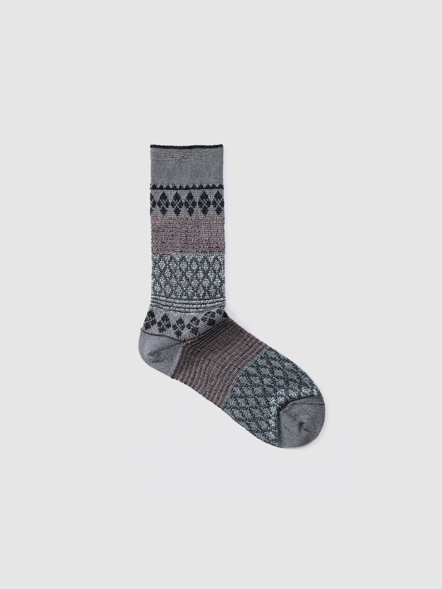 Hmong Patchwork Crew Sock
