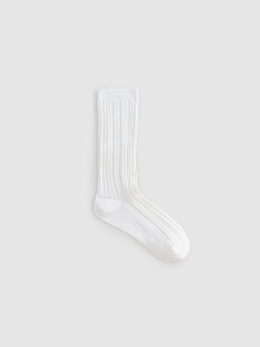 Stripe Textured Crew Sock