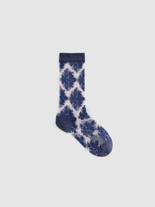 Lace Jacquard Breathable Translucent Sock