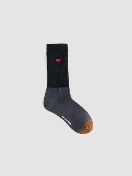 Hearts Embroidered Crew Sock