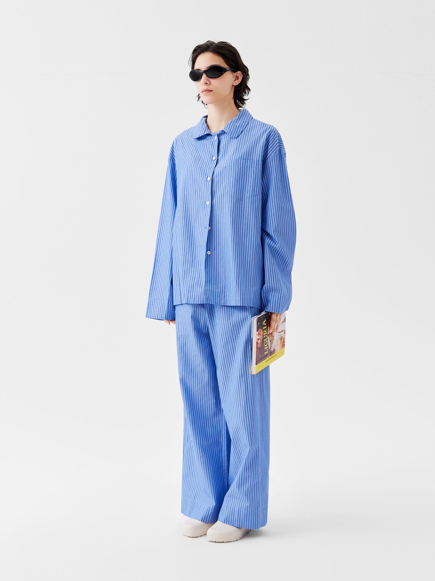 Vertical Stripe Cotton Lounge Set