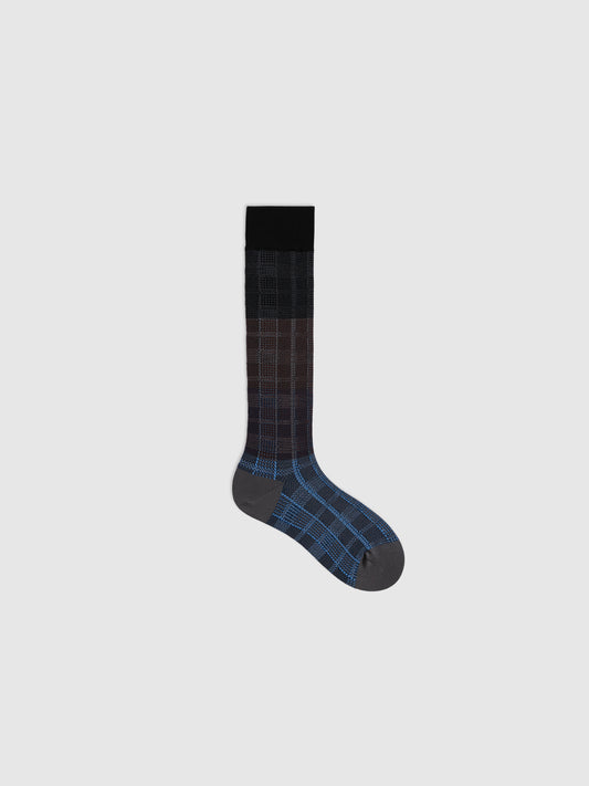 Bold Plaid Calf Sock