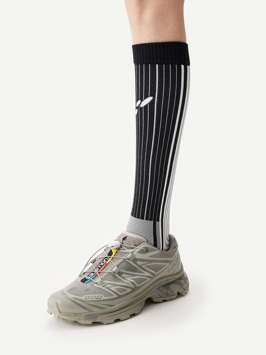 Contrast Stripe Compression Sport Sock