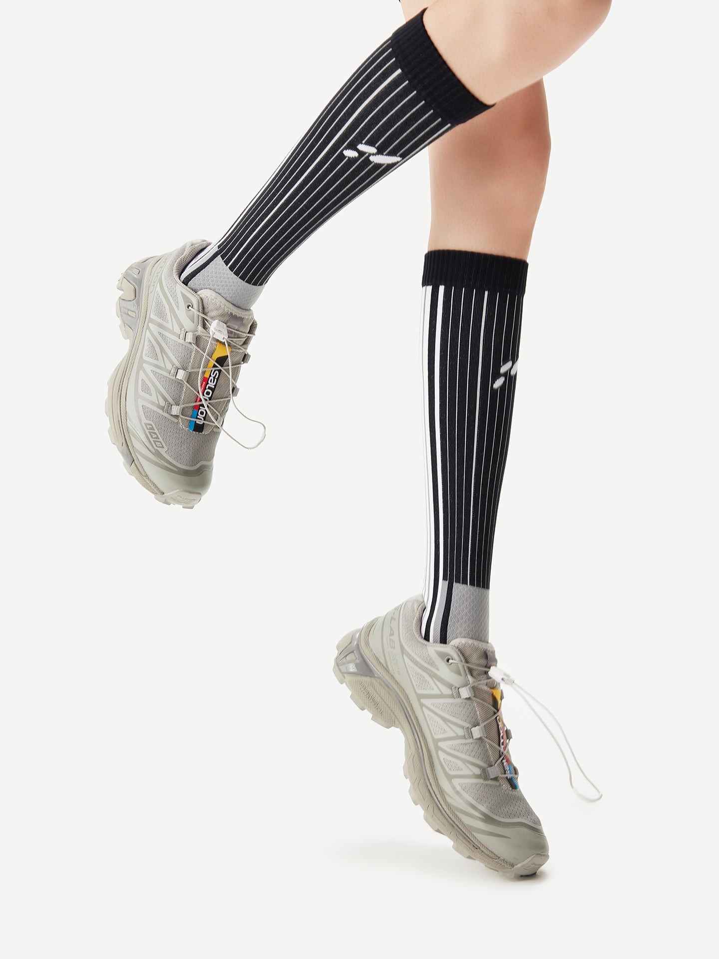 Contrast Stripe Compression Sport Sock