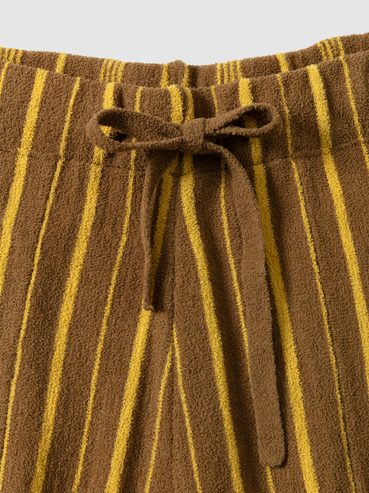 Patchwork-Striped High-Count Half-Velvet Loungewear