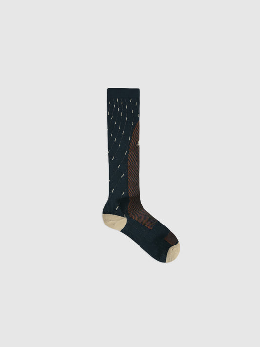 Dynamic Stripe Sport Calf Sock