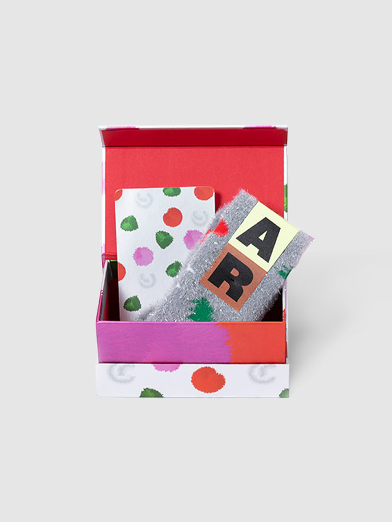 Christmas Shiny Plush Sock Box