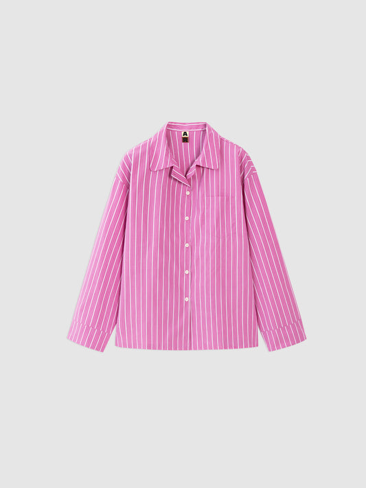 Vertical Stripe Cotton Lounge Set