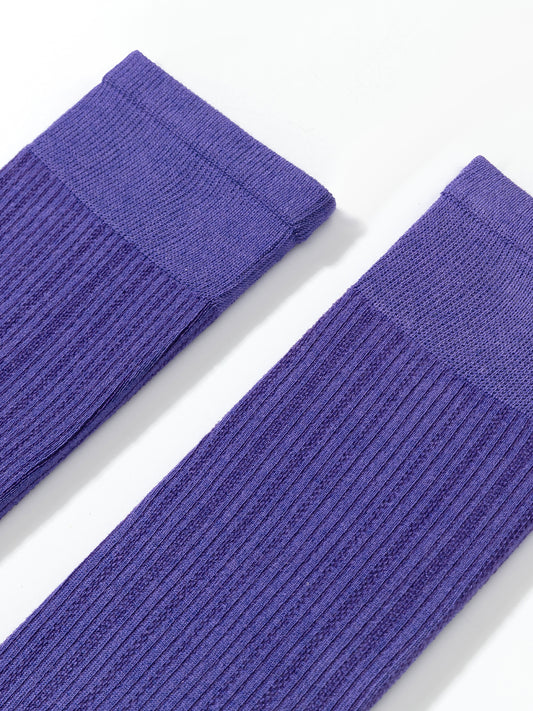 Chain Pattern Silk Blend Crew Socks