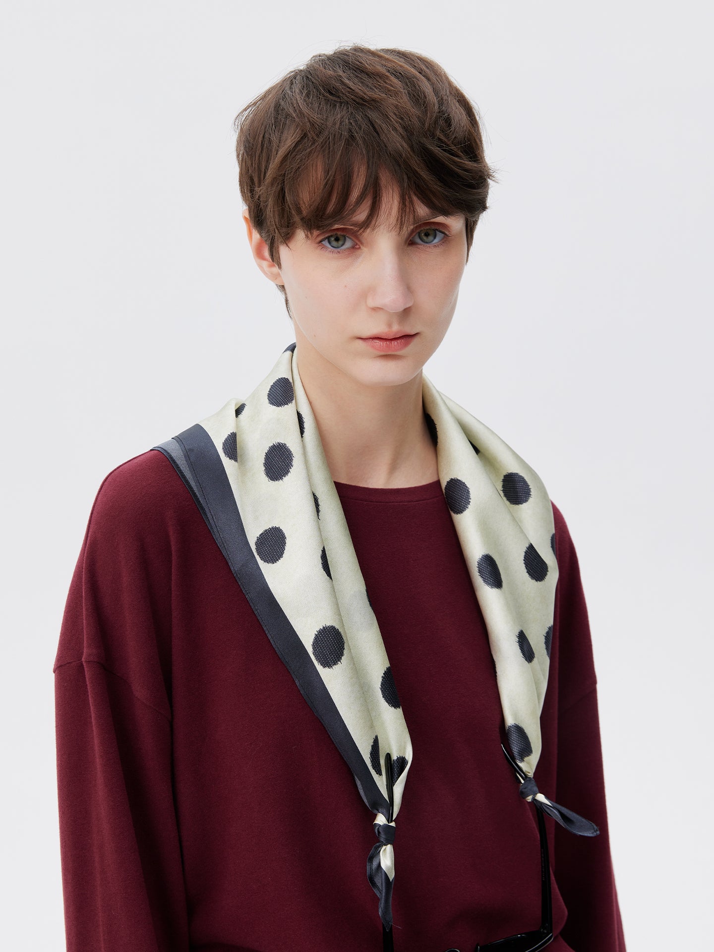 Polka Dot Silk Scarf