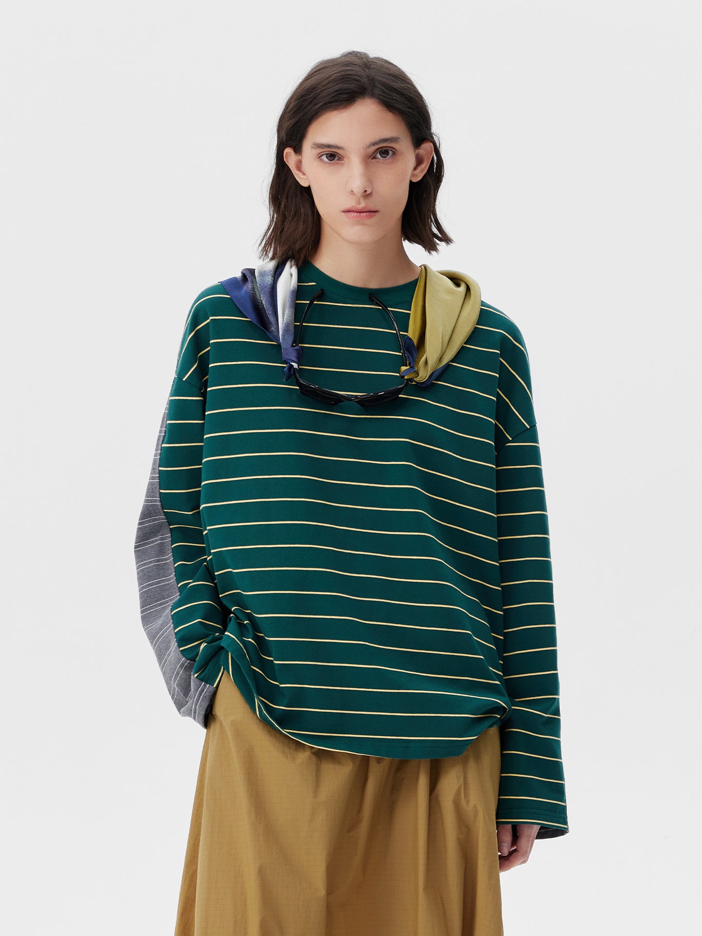 Front & Back Panel Stripe T-Shirt