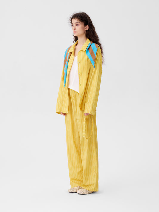 Patterned Striped Long-Sleeve Loungewear