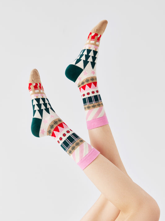 Christmas Patterned Crew Sock
