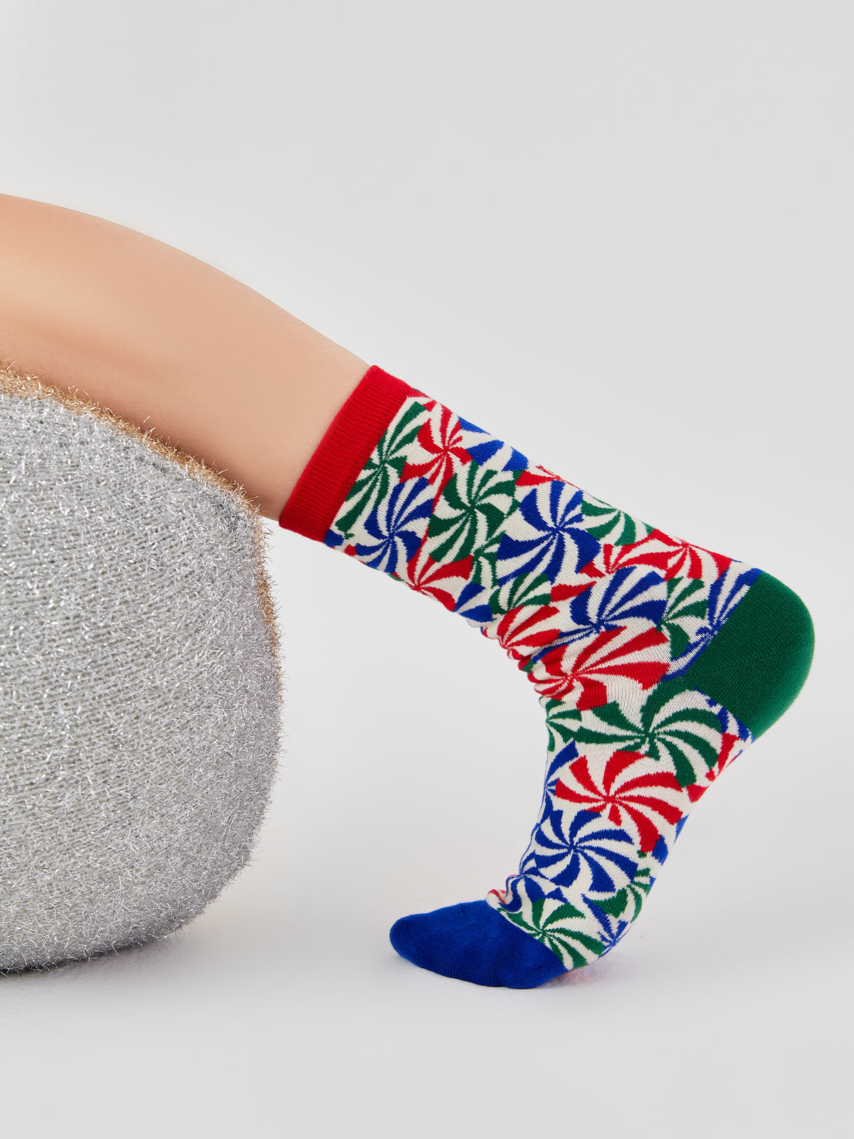 Christmas Spinning Ball Socks
