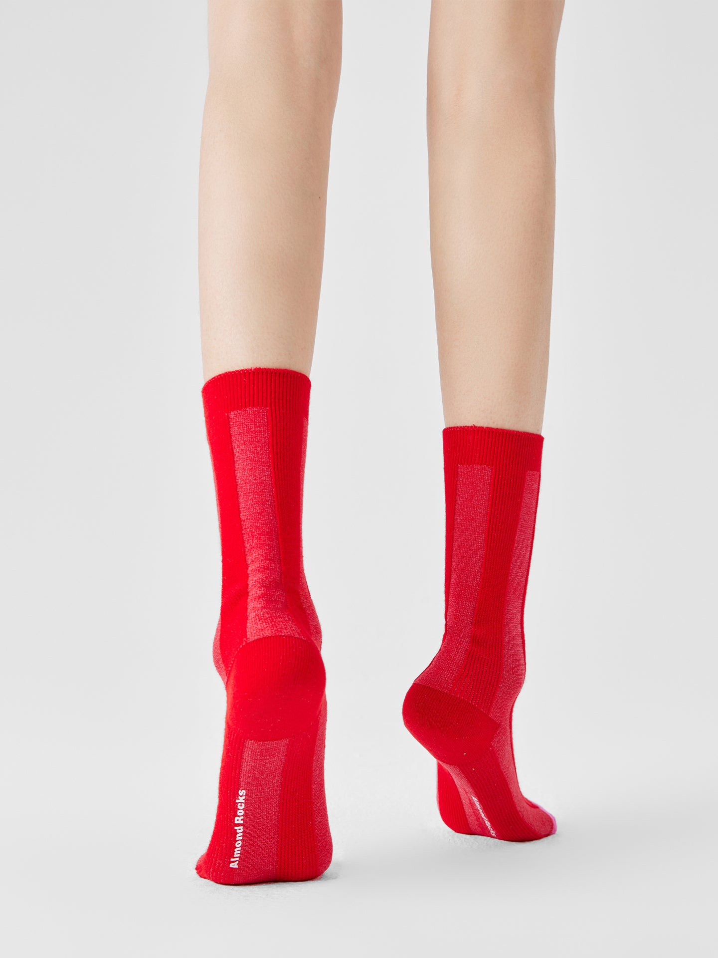 Blush Textured Crew Sock