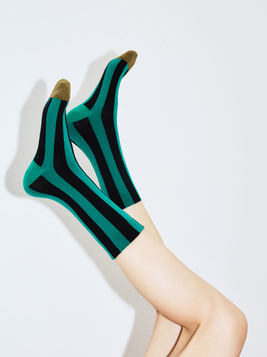 Contrast Stripe Crew Sock