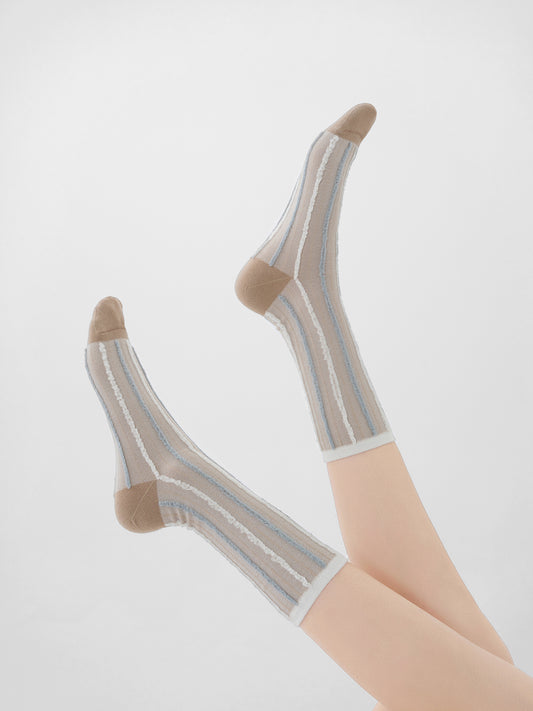 Double-Sided Stripped Crew Sock