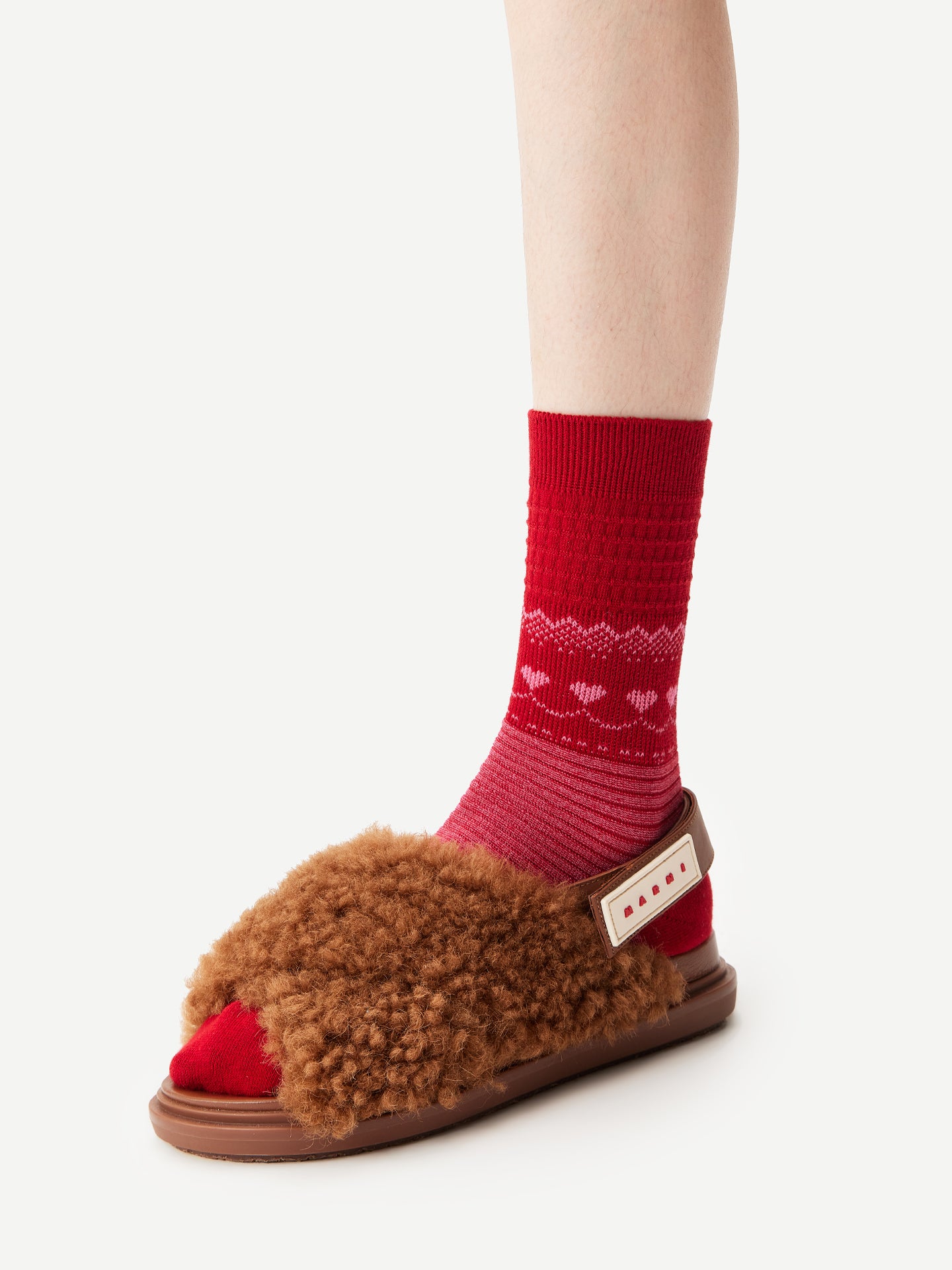 Fair Isle Knit Crew Sock