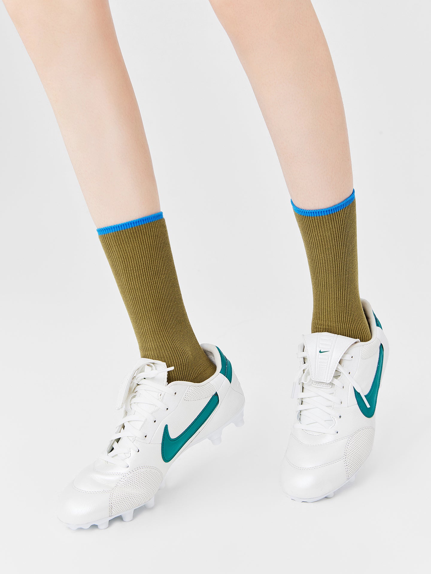 Contrast Trim Crew Sock