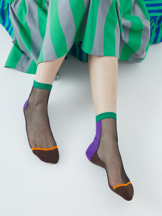 Color-Block Quarter Sock