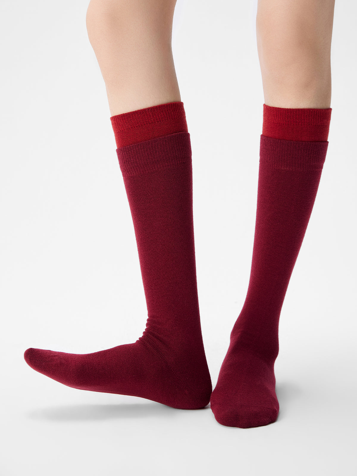 Purple Label Merino Wool Double-Ribbed Mid-Calf Socks