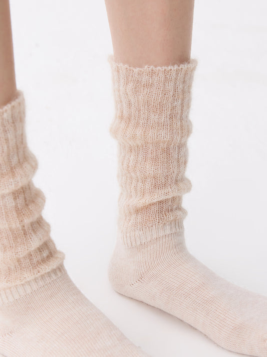 Purple Label Mohair Fluffy Merino Wool Socks