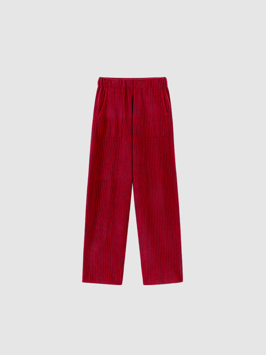 Contrast-Striped Half-Velvet Loungewear