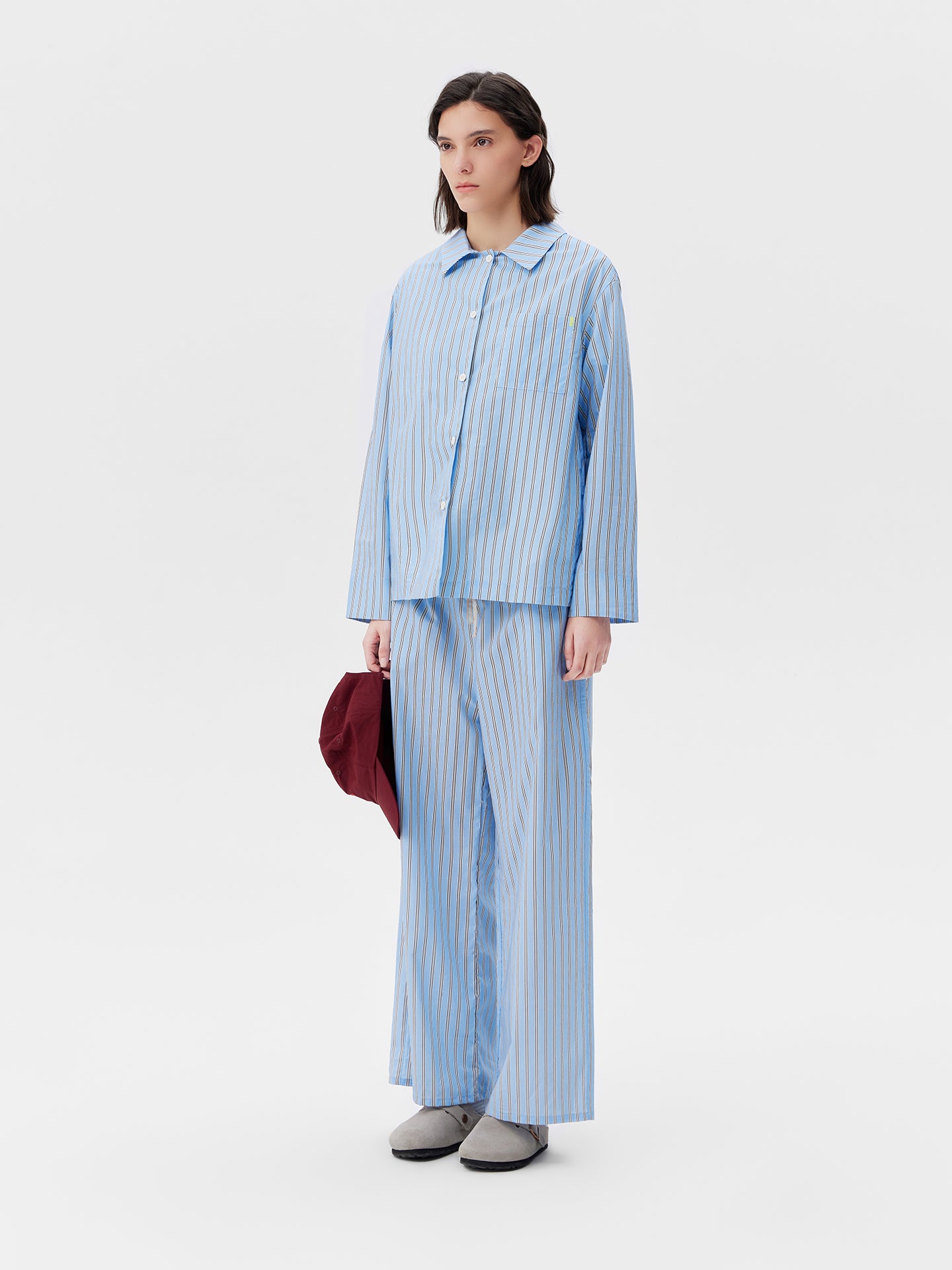 Sky Blue Stripe Lounge Set