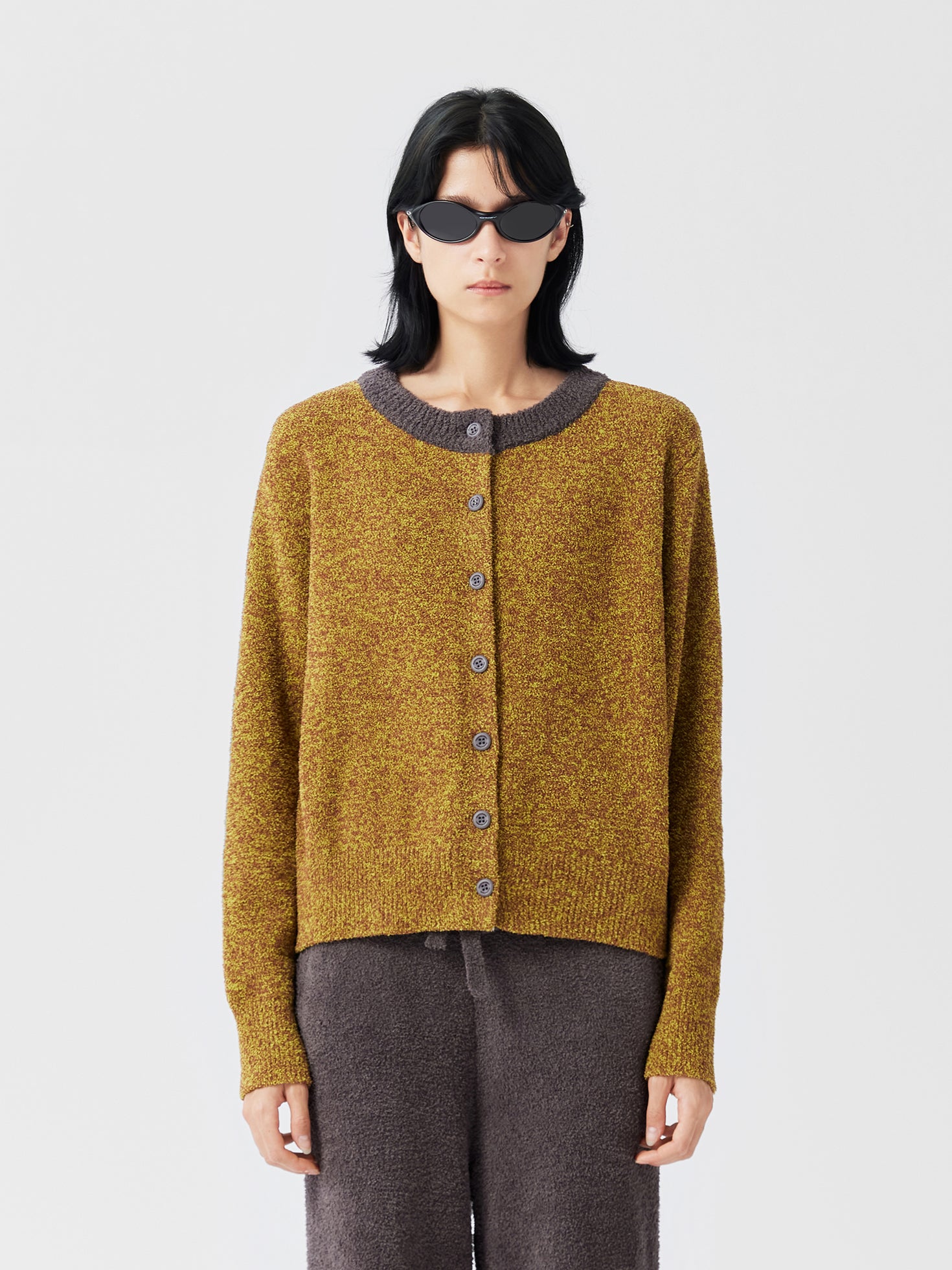 Classical Cardigan Soft Sherpa Set