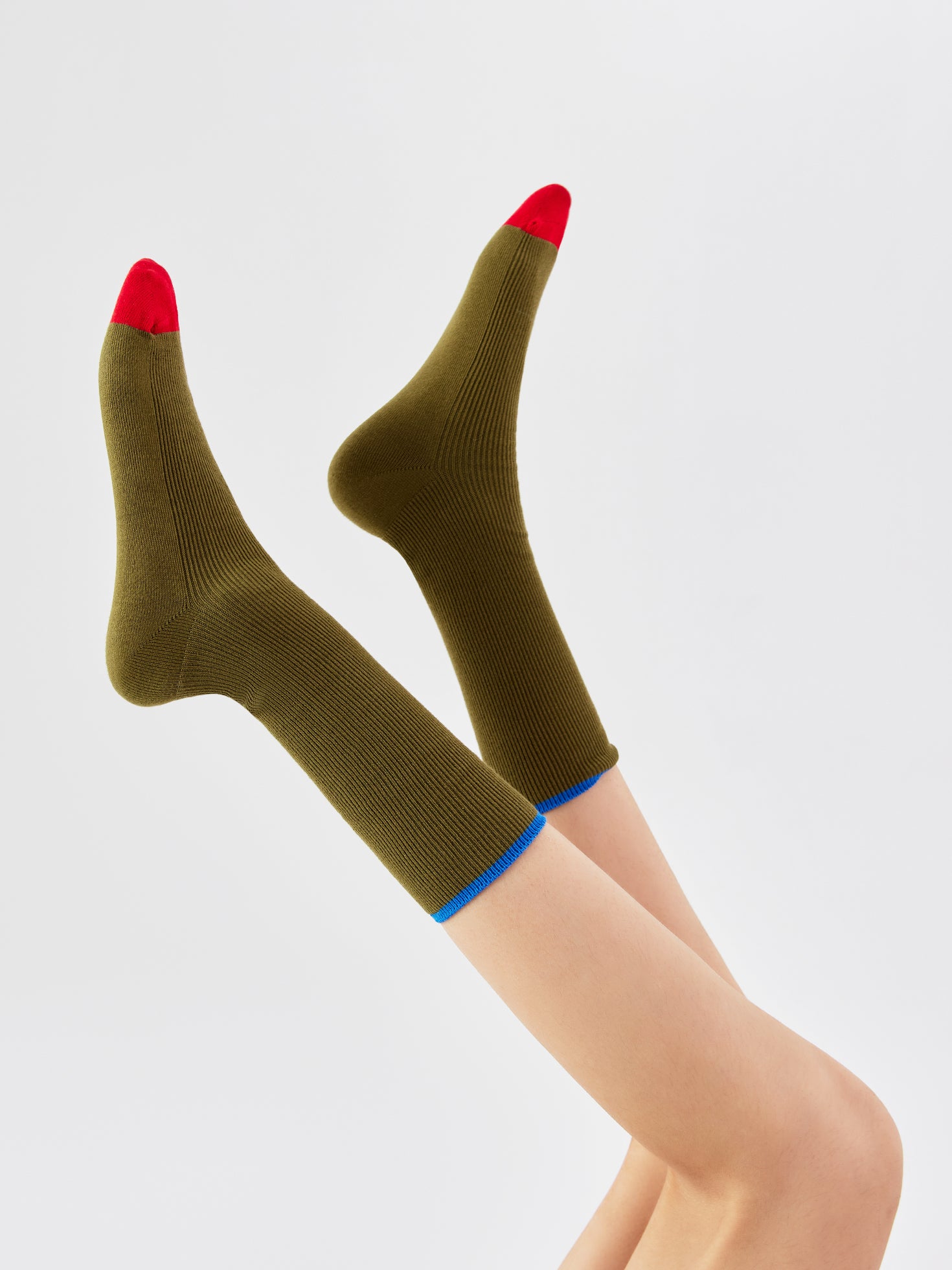 Contrast Trim Crew Sock