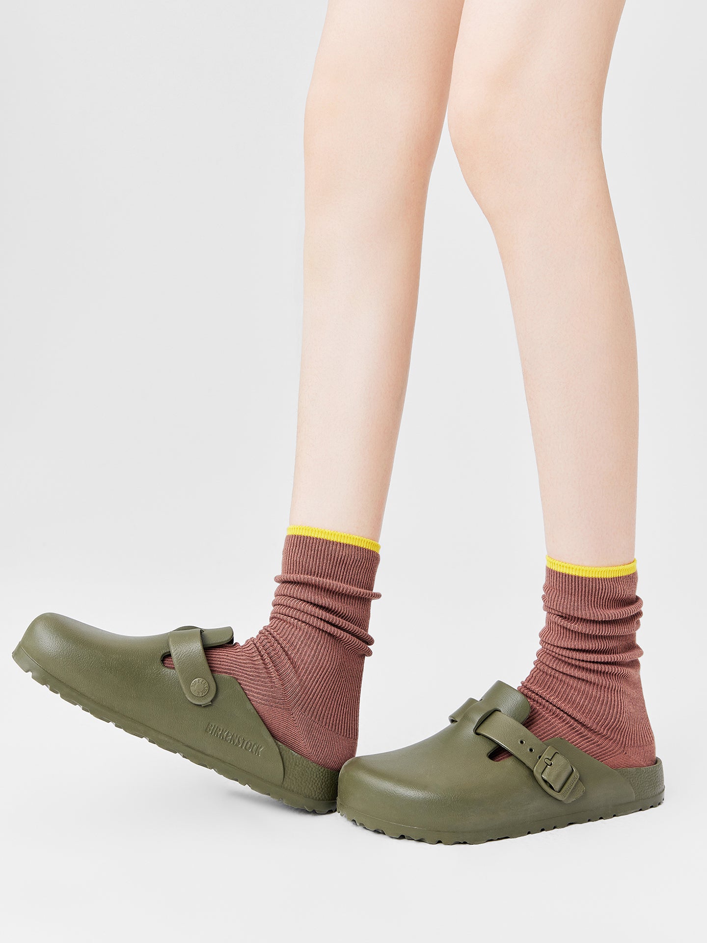 Contrast Trim Crew Sock