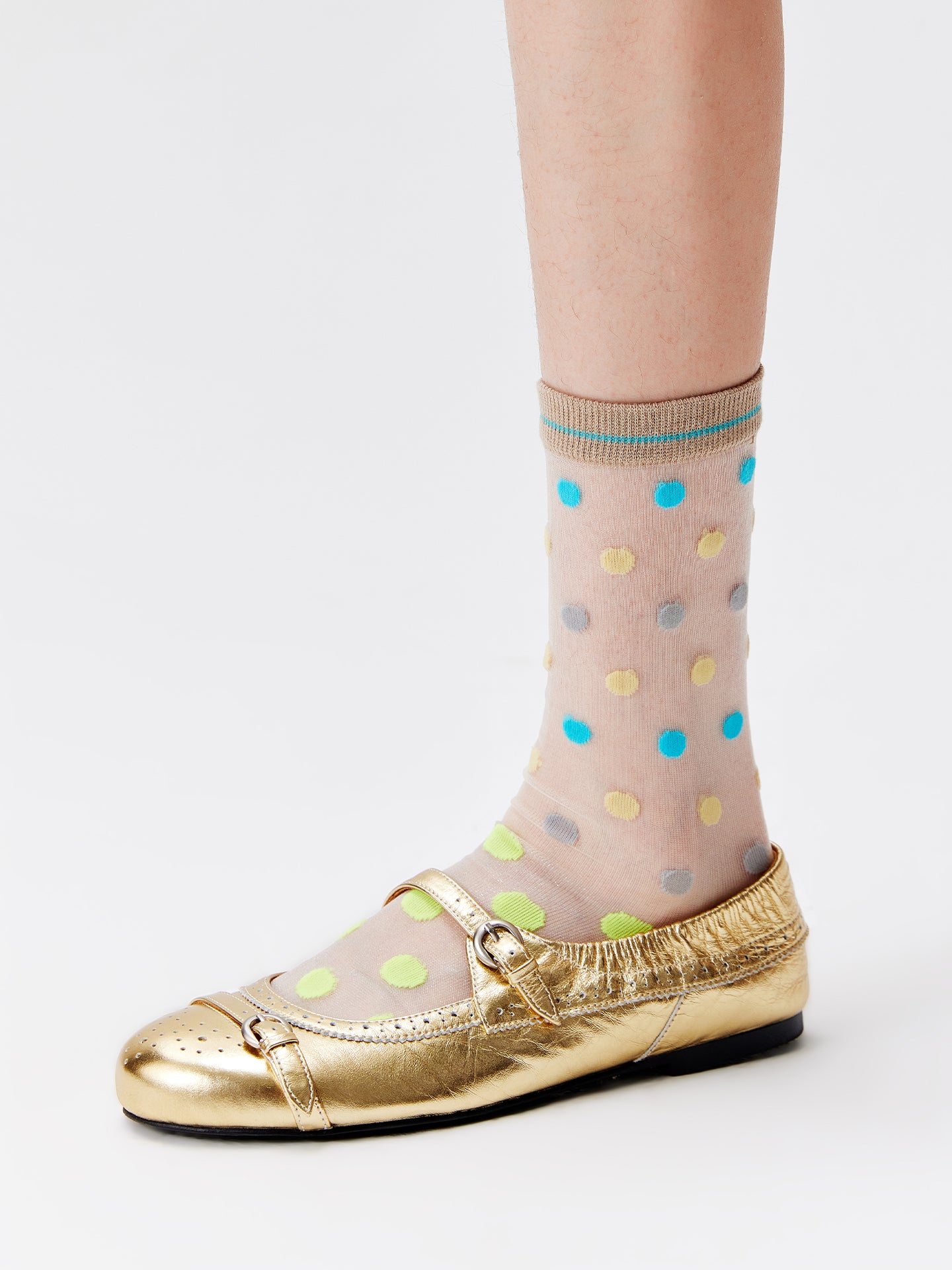 Candy Dot Crystal Crew Socks