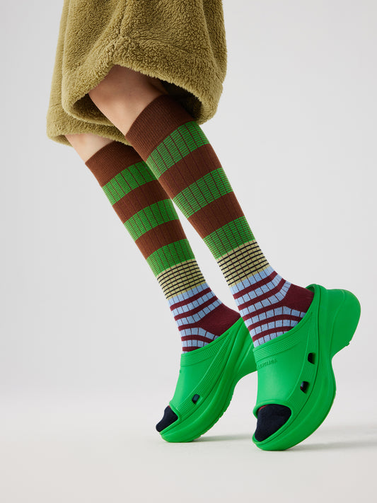 Color Clash Calf Socks Box