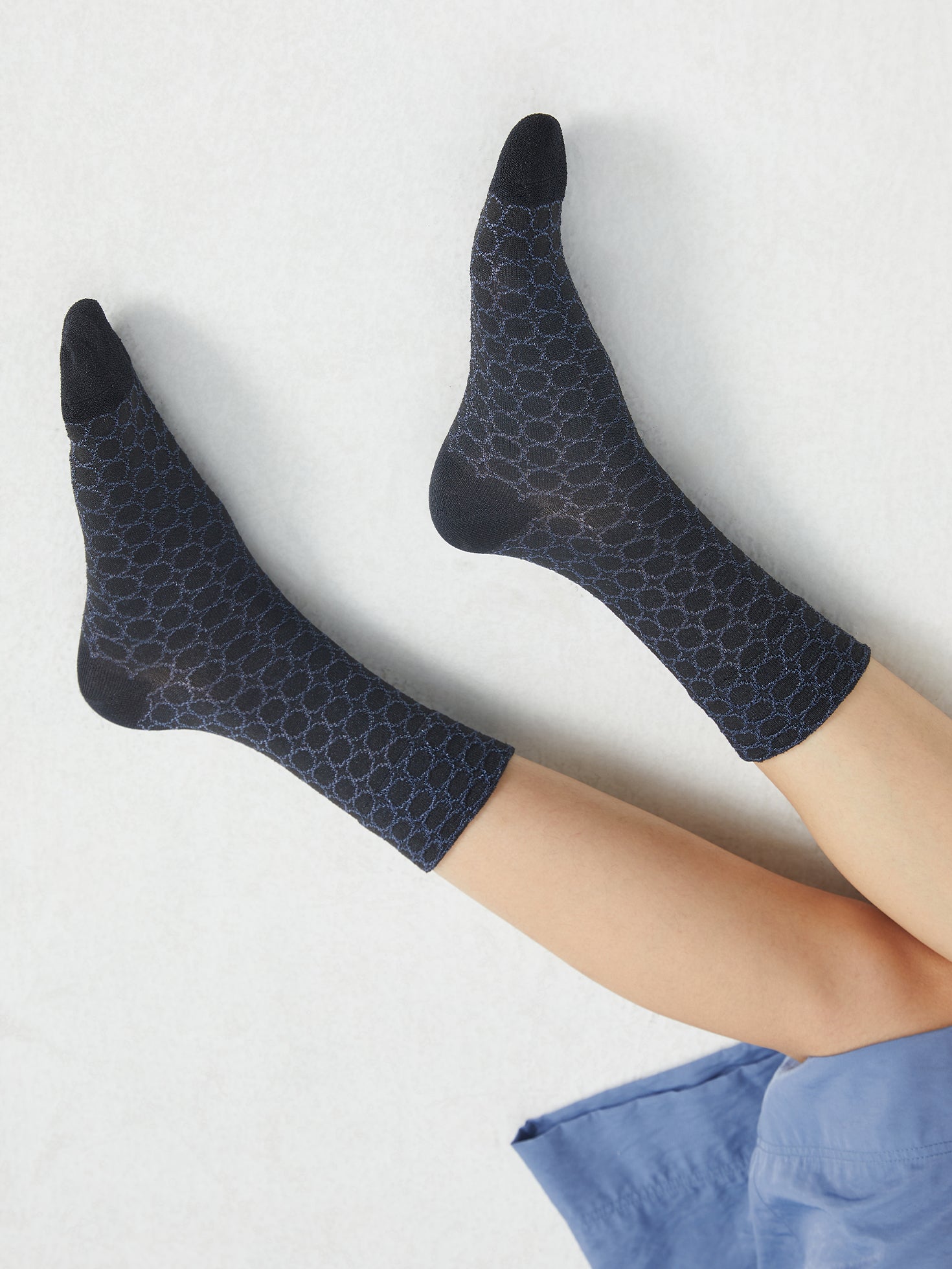 Shiny Cube Crew Sock